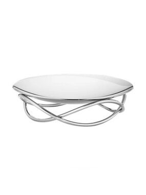 Georg Jensen High Polish Stainless Steel Glow Dish/Candleholder